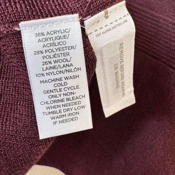 Loft Peplum Sweater Purple Size Small Ribbed New Plum Business Casual - Picture 6 of 7